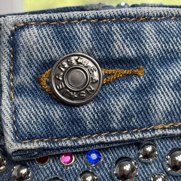 Jeffrey Campbell Blue Embellished Ankle Boots - Picture 5 of 6